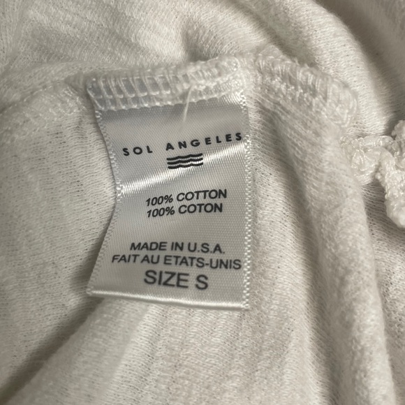 Sol / Anthropologie - Textured Deep V-Neck Tunic - White - Size Small - Picture 7 of 7